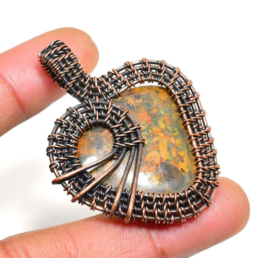 Grounded Grace – Jasper & Copper Pendant