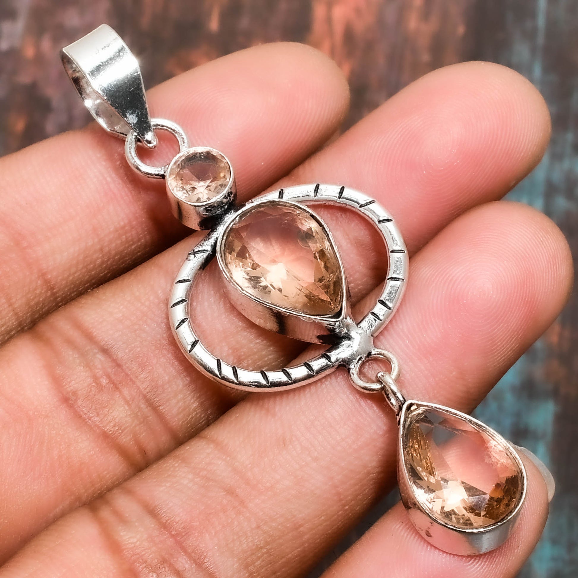 Aurora’s Glow – Sterling Silver Citrine Pendant