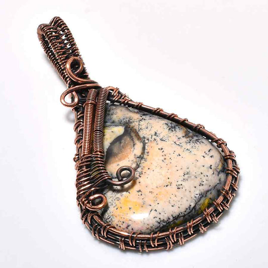 Gaia’s Anchor – Copper-Wrapped Natural Stone Pendant