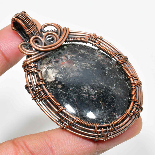 Terra’s Guard – Black Tourmaline Copper Pendant