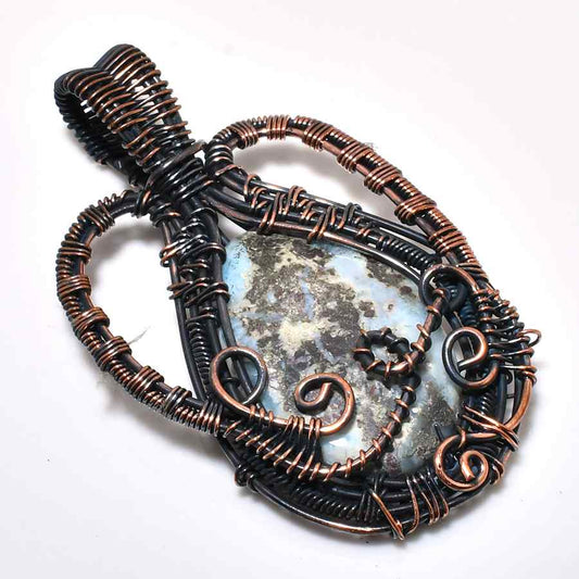 Aurora’s Spark – Druzy Copper Pendant