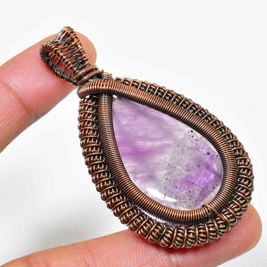 Celestial Harmony – Amethyst & Copper Pendant