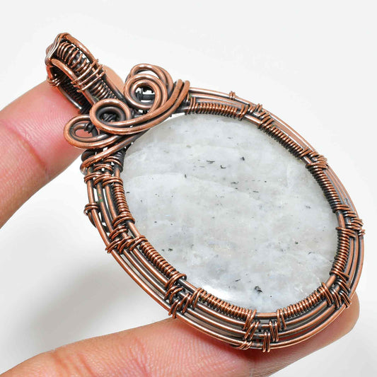 Alara’s Aura – Oxidized Copper Crystal Pendant
