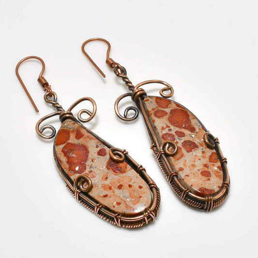 Rooted Harmony – Jasper Copper Earrings