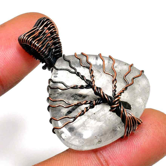 Clarity Arbor – Clear Quartz Copper Pendant