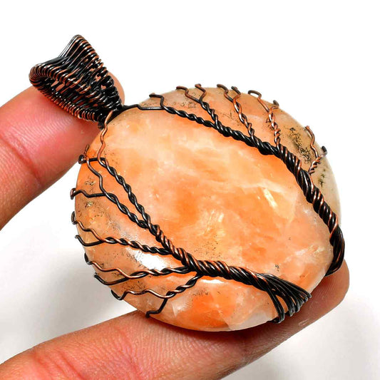 Ember’s Glow – Citrine Copper Pendant