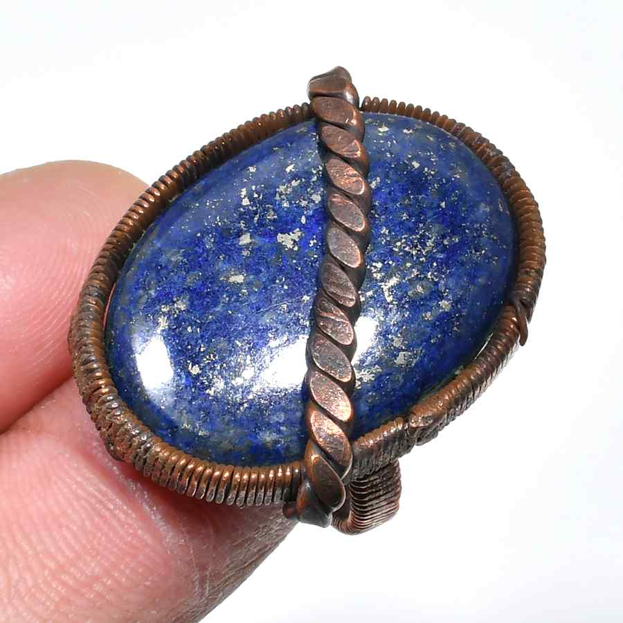 Celestial Whisper – Lapis Lazuli Copper Ring