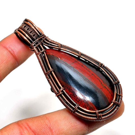 Terra’s Shield – Tiger’s Eye Copper Pendant