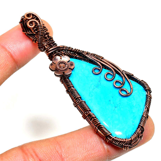 Tranquil Tide – Turquoise Copper Pendant
