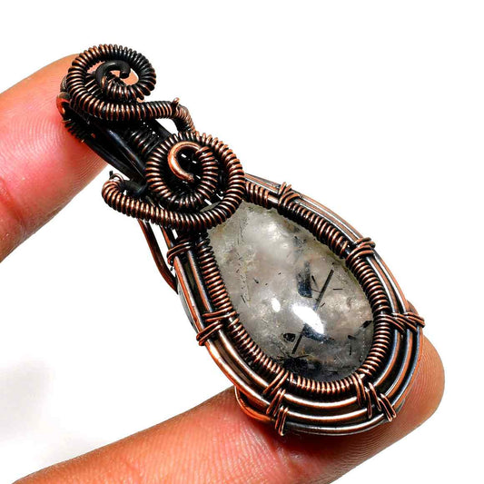 Aurora’s Whisper – Quartz & Copper Pendant