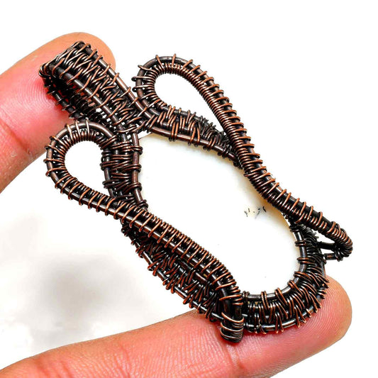 Sacred Clarity – Oxidized Copper Amethyst Pendant
