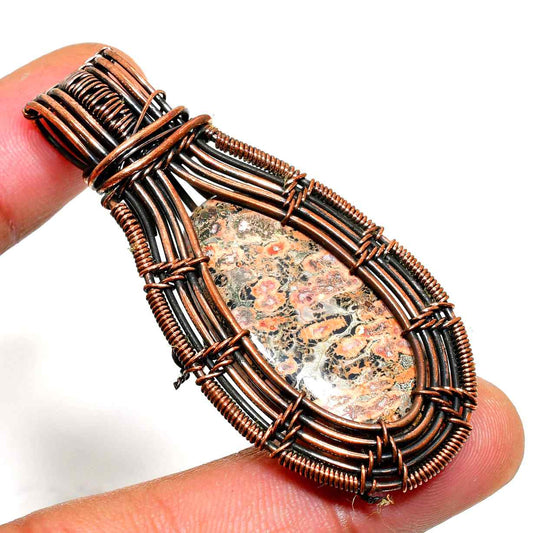 Terra’s Embrace – Copper-Wrapped Grounding Stone Pendant