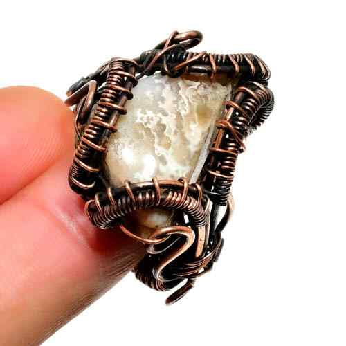 Gaia’s Embrace – Agate Copper Ring