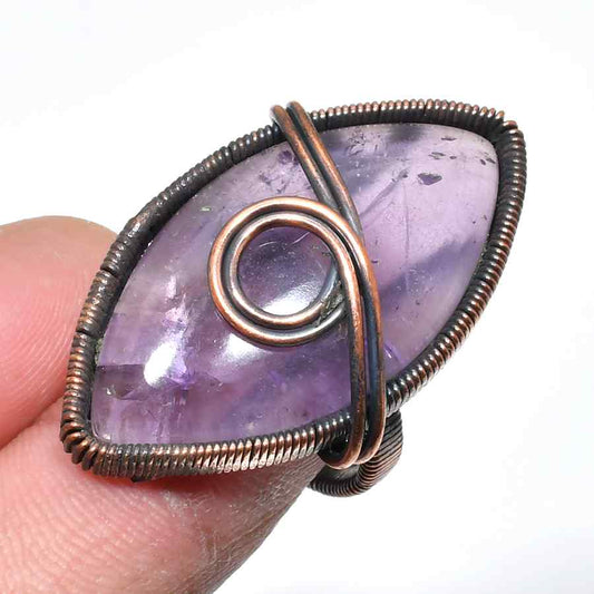 Ezra’s Veil – Amethyst Copper Ring