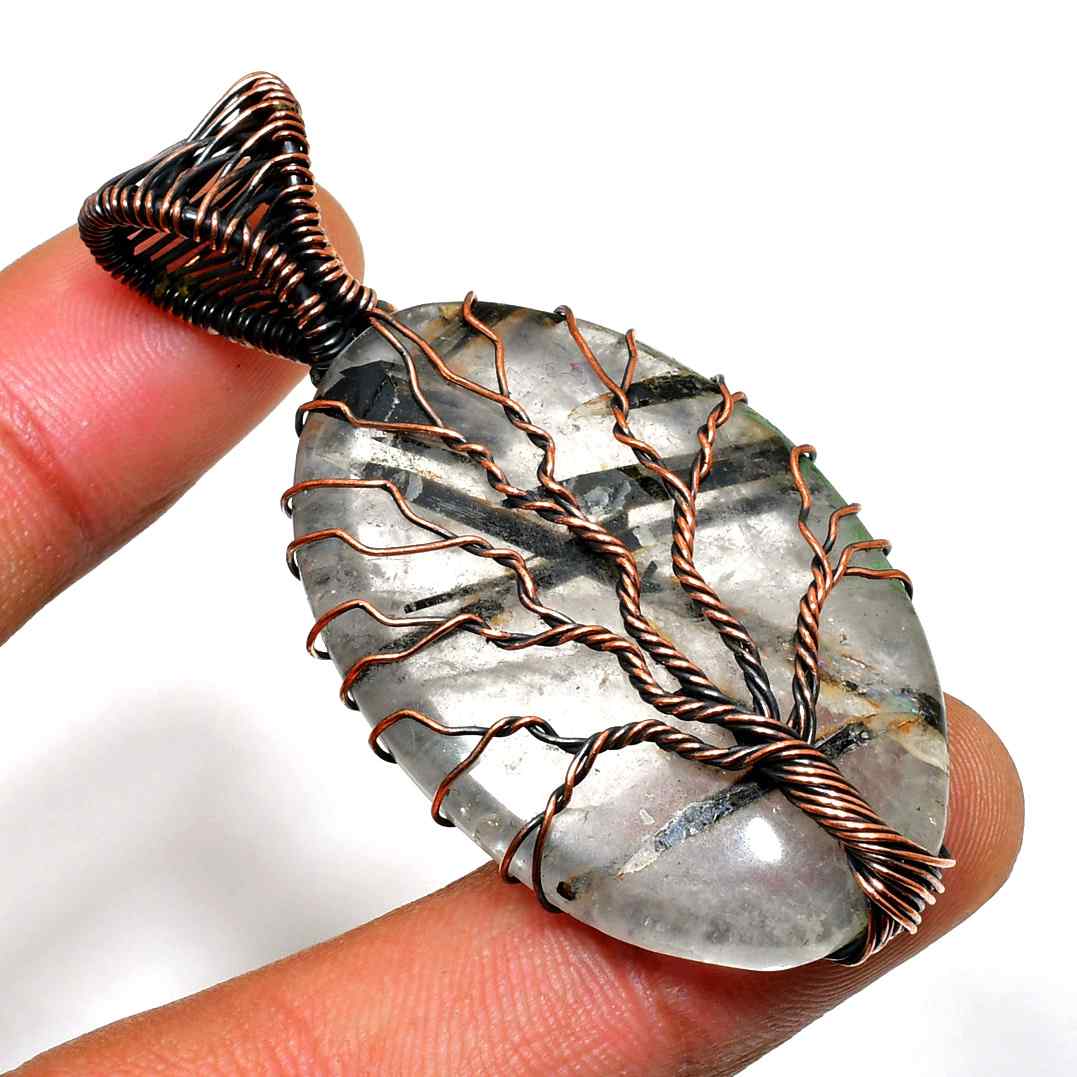 Arbor Vitae – Quartz & Copper Pendant