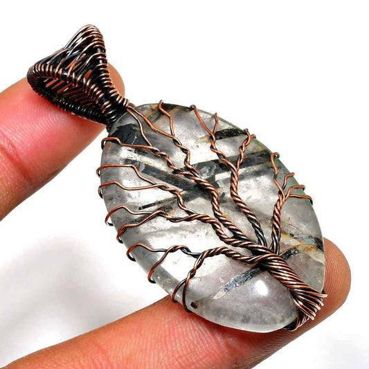 Arbor Vitae – Quartz & Copper Pendant