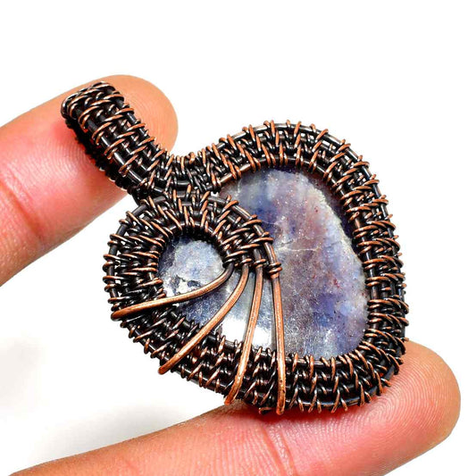 Selene’s Insight – Lapis Lazuli Copper Pendant