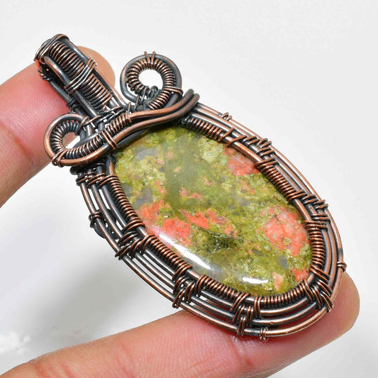 Eden’s Harmony – Unakite Copper Pendant