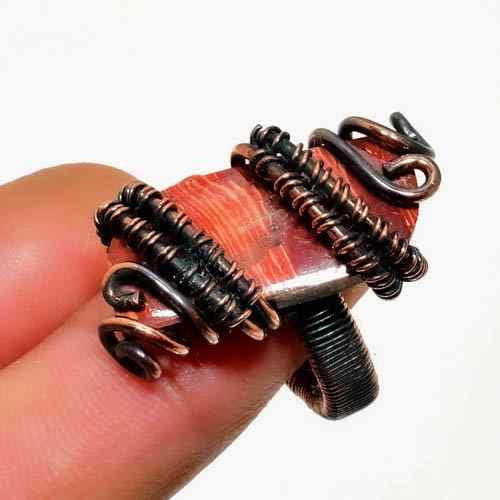 Celeste’s Clarity – Oxidized Copper Quartz Ring