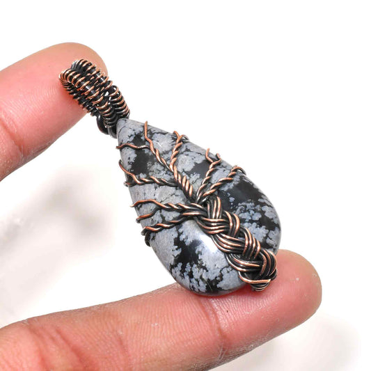 Earth’s Anchor – Obsidian & Copper Pendant