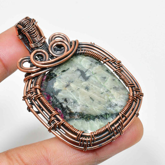 Terra Harmony – Oxidized Copper Stone Pendant