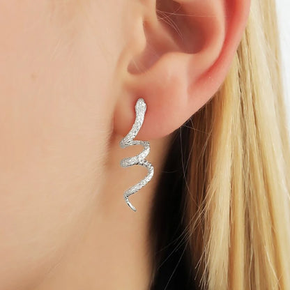 Serpent Twist Vintage Stud Earrings