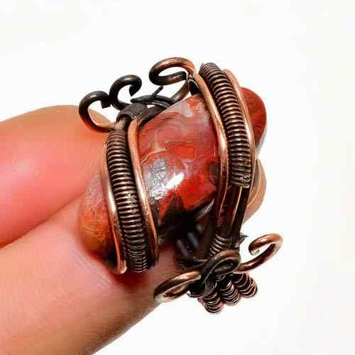 Terra’s Anchor – Red Jasper Copper Ring