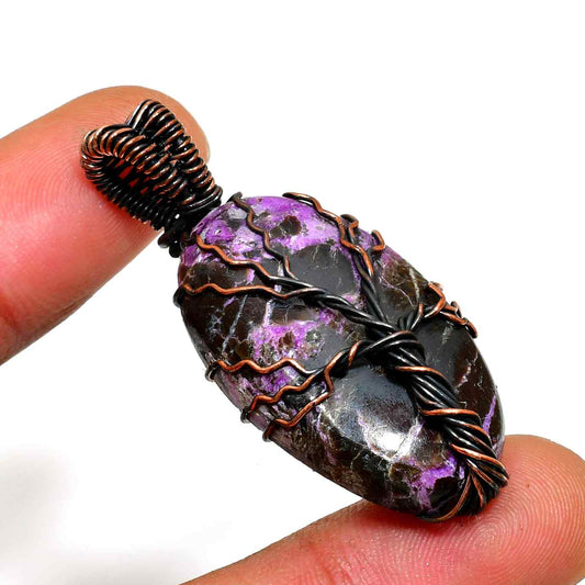 Mystic Align – Oxidized Copper & Amethyst Pendant