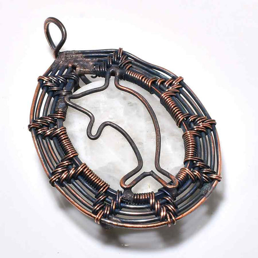 Terra’s Tranquility – Oxidized Copper Crystal Pendant
