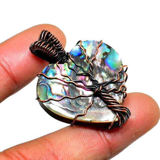 Tide’s Embrace – Abalone Copper Pendant