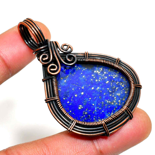 Athena’s Truth – Lapis Lazuli Copper Pendant