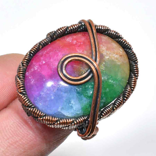 Kaleidoscope Prism – Tourmaline Copper Pendant