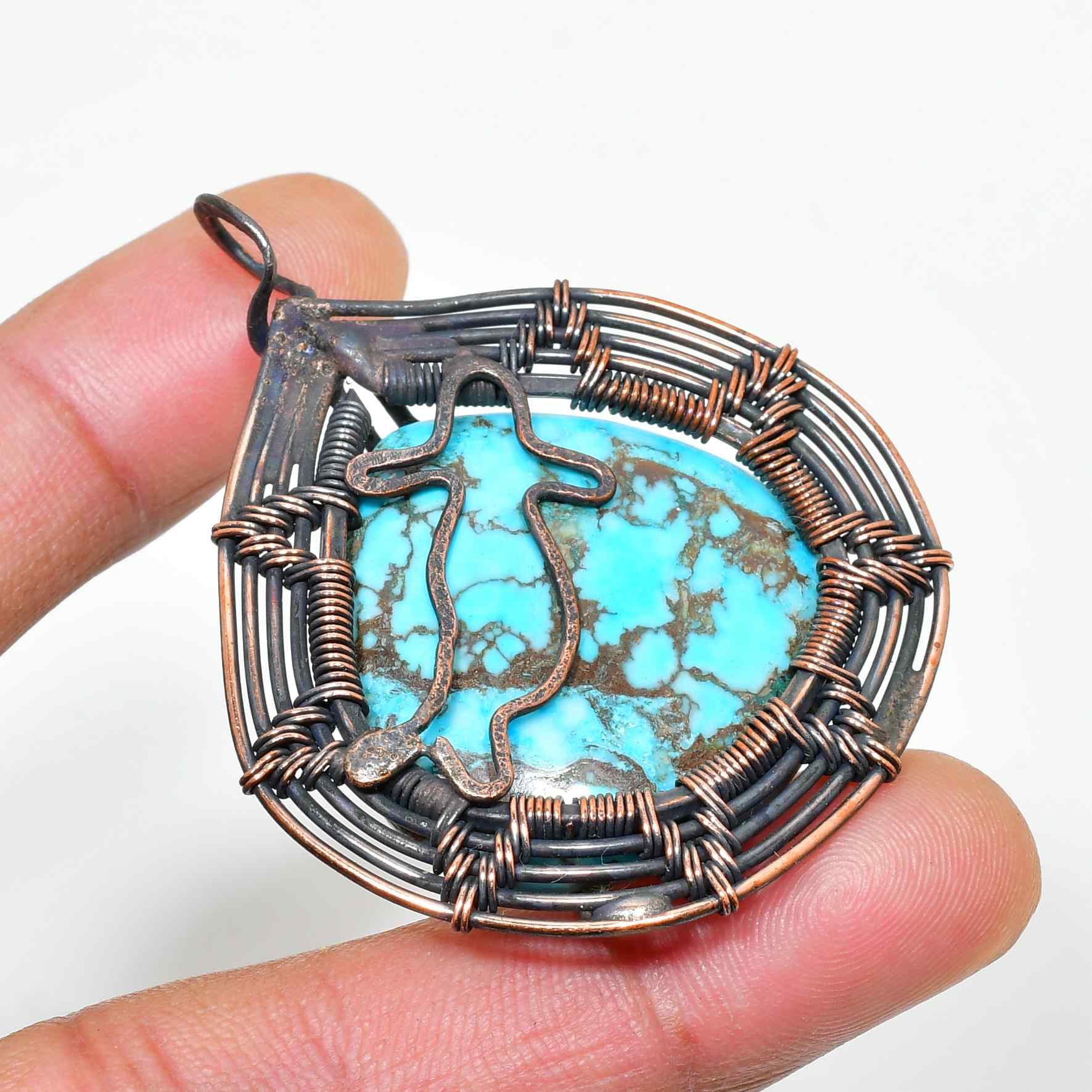 Earth’s Whisper – Turquoise Copper Pendant