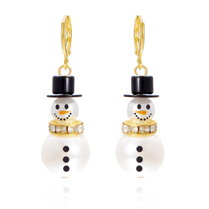 Snowman Pendant Earrings