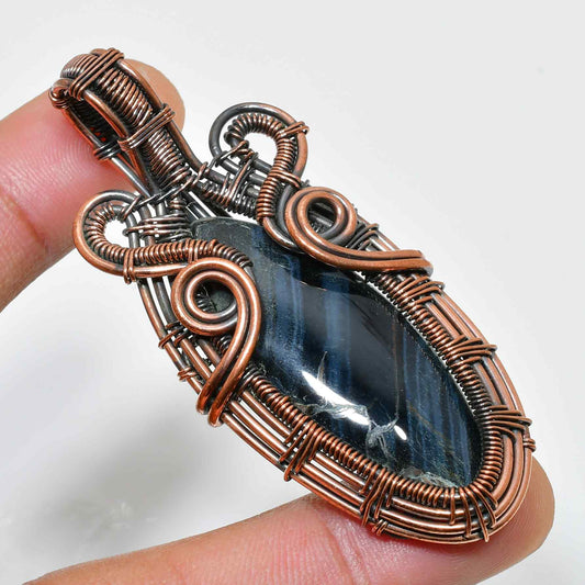 Shadow Shield – Black Tourmaline Silver-Copper Pendant
