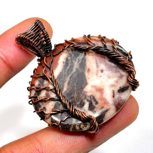 Gaia’s Embrace – Jasper Copper Pendant