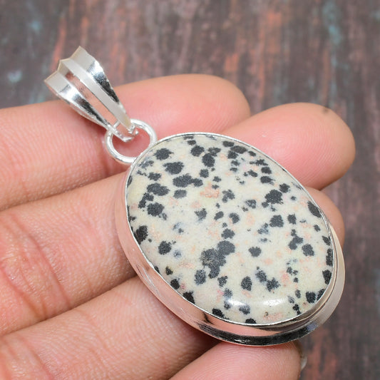 Dappled Harmony – Dalmatian Jasper Sterling Silver Pendant