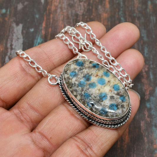 Celestial Cascade – K2 Stone & Silver Necklace
