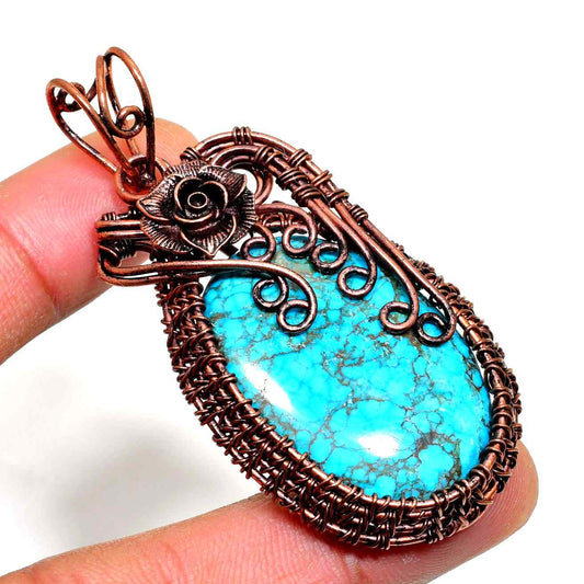 Tranquil Tide – Turquoise Copper Pendant