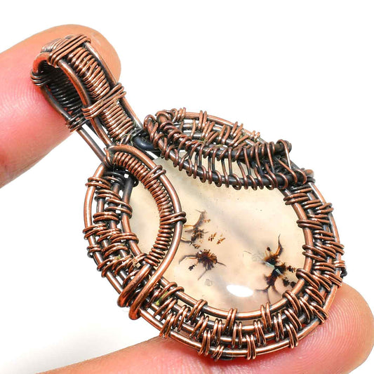 Terra’s Embrace – Copper-Wrapped Stone Pendant
