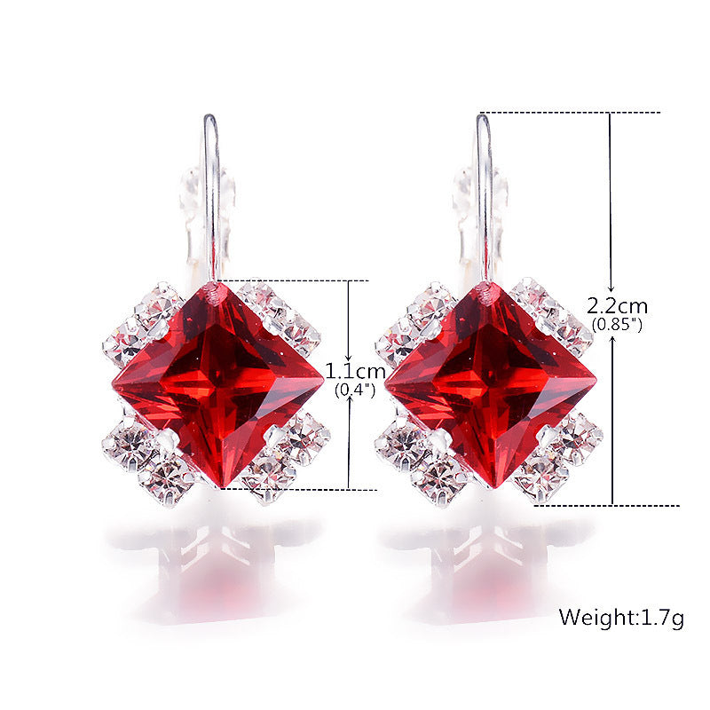 Rhombus Gem Earrings