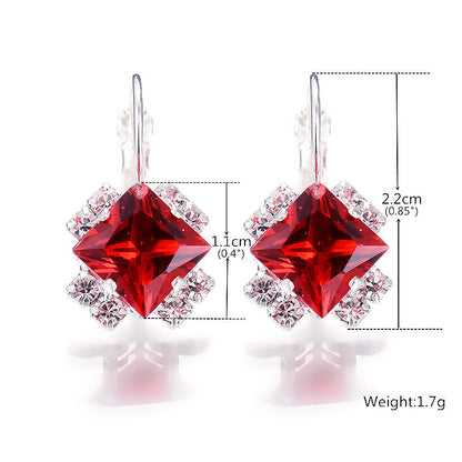 Rhombus Gem Earrings