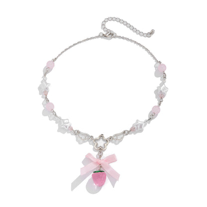 Strawberry Pearl Necklace