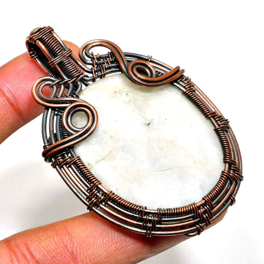 Gaia’s Embrace – Copper Wrapped Gemstone Pendant