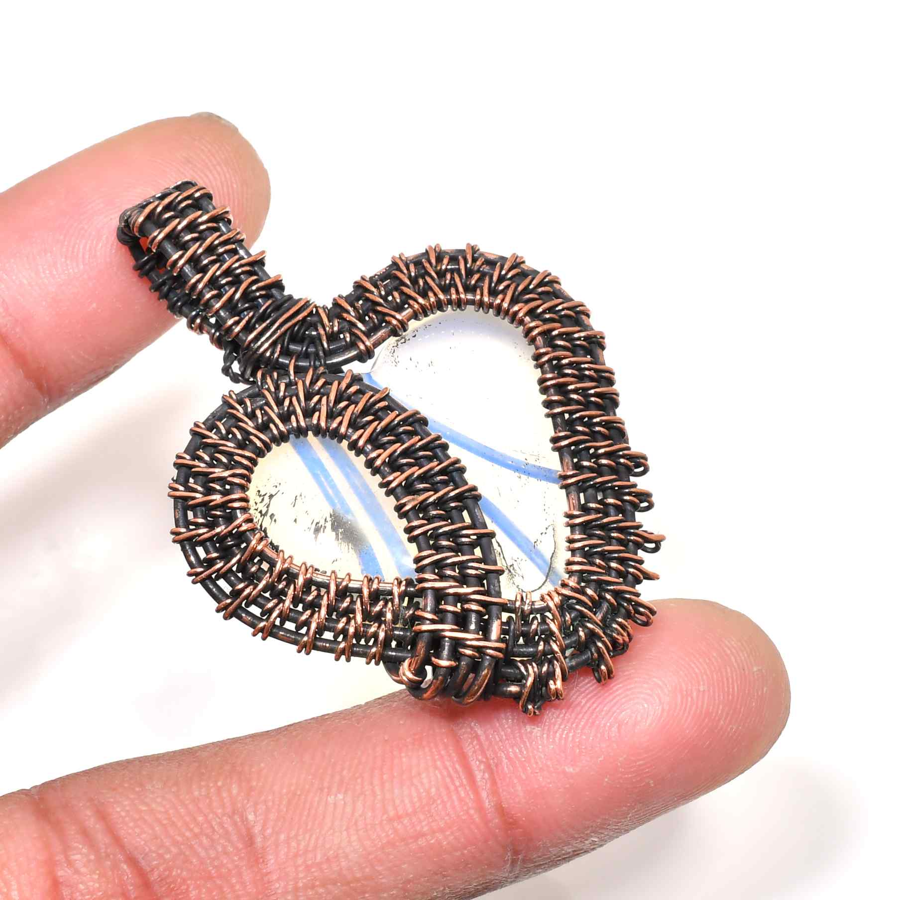 Soulfire Heart – Copper Gem Pendant
