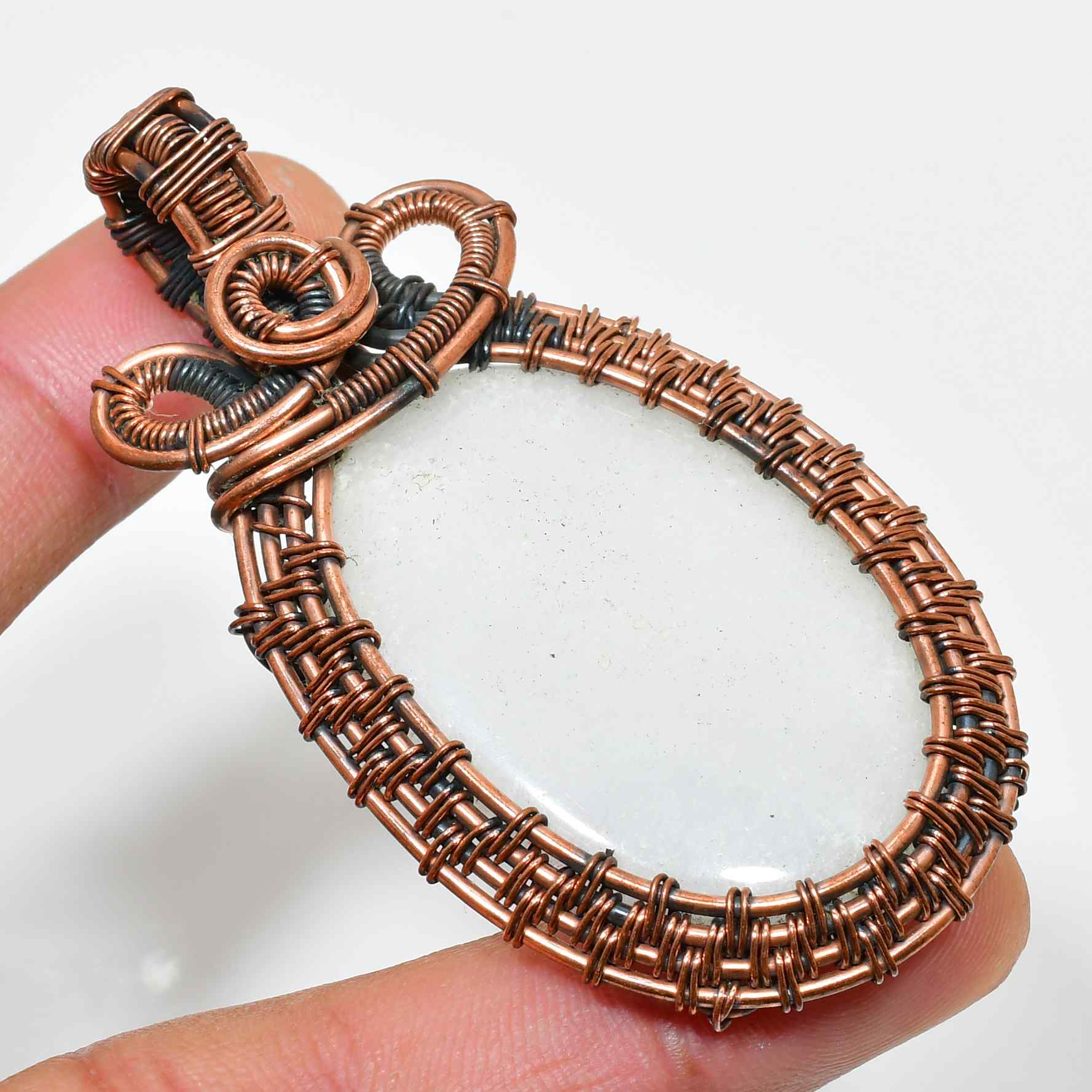 Luna’s Dream – Copper Quartz Dreamcatcher Pendant