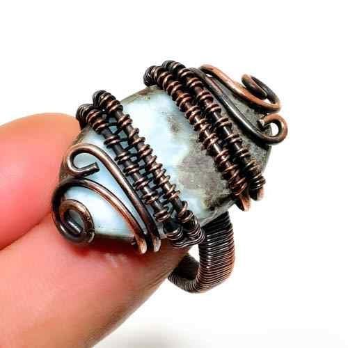 Marina’s Whisper – Ocean-Blue Copper Ring