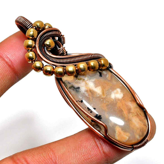 Earthly Guardian – Copper-Wrapped Healing Stone Pendant