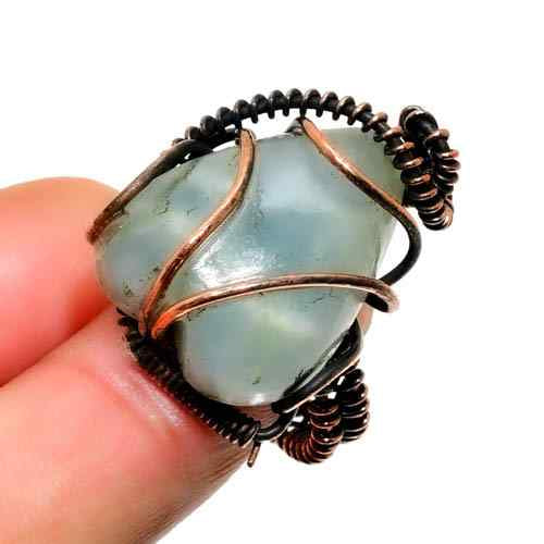 Ocean’s Whisper – Aquamarine Copper Pendant