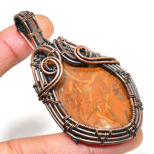 Grounded Grace – Jasper Copper Pendant